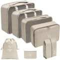 7 Pcs Set New Large Capacity Travel Organizer Set with Zipper Folding Suitcase Packing Cubes Portable Wardrobe Clothes Organization. 