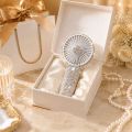 Powerful Small Size Mini Portable Fan Cute Design Pattern Handheld Personal Fan Long-Lasting Battery Sparkling Imitation Speed Portable Handheld Fan Summer Use. 
