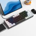 Zifriend KA646 64 Keys Blue Switch Wired Detachable RGB Mechanical Gaming Keyboard. 