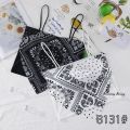 Women's Bandana Crop Top Fashion Fabric Square Neck Print Blouse Short Sleeve Casual Streetwear. 