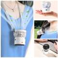 Eary Mini Portable Rechargeable 1000mAh Battery Type-C Neck Hanging Desktop Clip on Clothing Waist Cooling Cold Air Fan. 