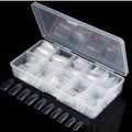 Transparent 100 Pcs Fake Nails With Glue For Women. 