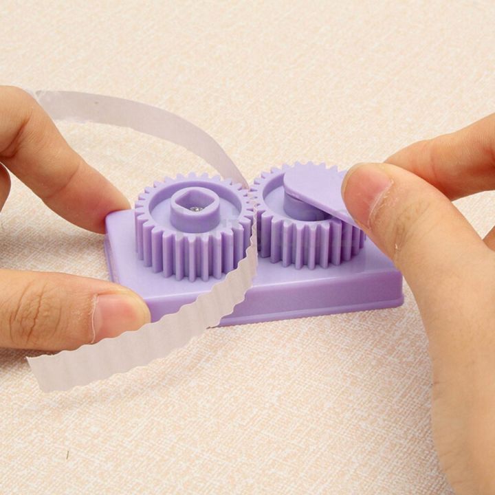 Practical Purple Plastic Durable Flower Wave Shape Paper Craft Quilled Paper Crimper Machine DIY Art Tool Crimping Paper Craft