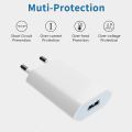 Single Port 1A USB Power Adapter Charger. 