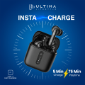 Ultima Atom 192 Bluetooth Truly Wireless Earbuds With Mic, 42H Playtime, Beast Mode(Low Latency 60Ms) For Gaming, Enx Tech, Asap Charge, Iwp, Ipx4. 