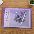 1Pcs New with Snap Button A4 Binder Pocket Transparent Clear Document Files Folders Plastic Envelope Popper Wallets for School Office Home. 