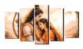Lord Ram & Sita Canvas Wall Painting Set –5 Pieces Canvas Wall Art Set. 
