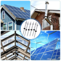 20cm Solar Hanger Bolts Solar Panel Roof Mounting Screws M10 Solar PV Panel Mounting Bracket for Fixing Solar Panel 6Pc Easy to Use. 
