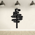 NEW bedroom wonderland sleepwalking alice road signs wall stickers decoration tea party gifts rabbit hole vinyl stickers bedroom quote kids room decoration. 