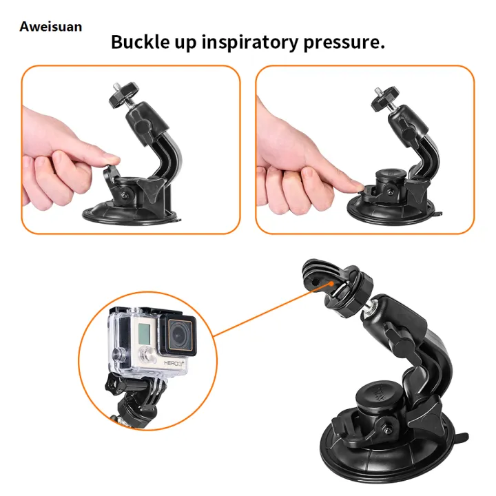 Aweisuan%209CM%20Car%20Suction%20Cup%20Universal%20Phone%20Holder%20Adjustable%201/4%20Adapter%202025%20For%20GoPro%2013%2012%2011%2010%209%20Insta360%20Osmo%20Action%205%204%203%20Smart%20phone%20-%20Image%206