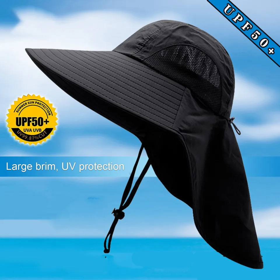 Cosme Wide Brim Sunhat Outdoor Sun Hat with Neck Protection Anti