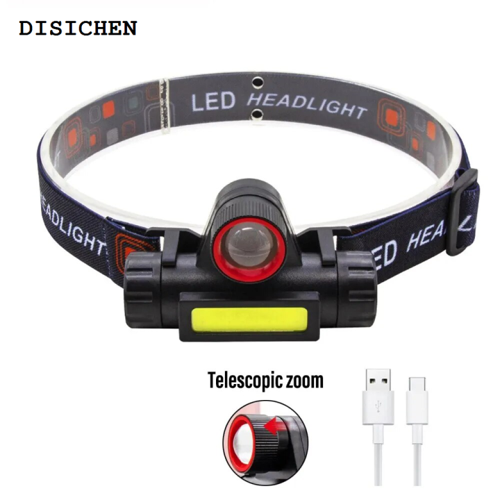 DISICHEN%20%E3%80%902025%20Version%E3%80%91%20Rechargeable%20Fishing%20LED%20Headlamp%20Camping%20Headlight%20XPE%20COB%20Work%20Light%202%20Lighting%20Modes%20With%20Tail%20Magnet%20Detachable%20-%20Image%202