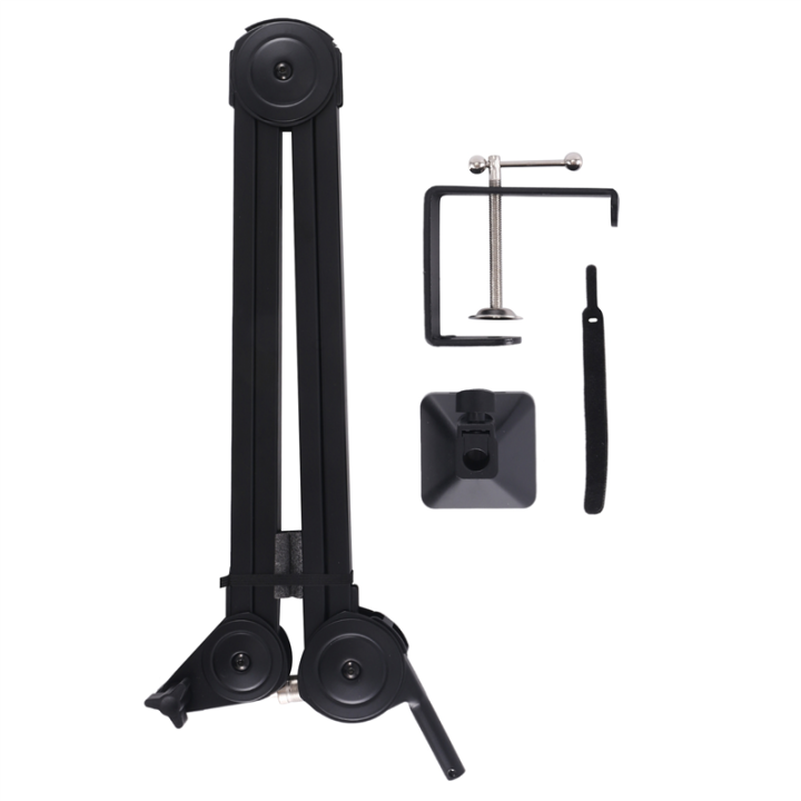 Scissor Arm Microphone Stand Heavy Duty Adjustable Mic Suspension