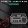 (GGBR) Motorcycle Audio Sound System Stereo Speaker Waterproof Motorbike Scooter FM Radio Bluetooth USB TF MP3 Music Player Kit. 