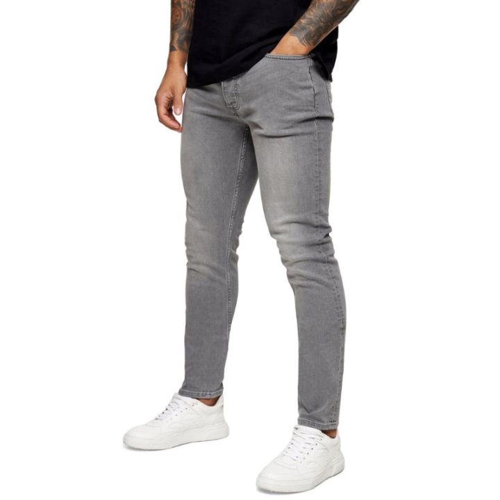 Light Grey Stretchable Slim Fit Jeans For Men - Multisize | Fashion | Jeans For Men | Pants For Men | Men'S Wear |