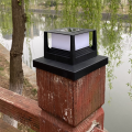 2 PCS Solar Light Fence Gate Pillar LED Lamp Black Plastic Villa Column Lamp For House Gate Patio Garden Wall. 