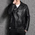 Denim Plus Black Leather jacket Men. 