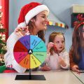 Reusable Plastic Prize Wheel Multicolor Editable Spinner Game Round Dry Erase Spin Wheel. 