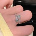 Sale】Twin Ring ~ Green Head Spirit Snake Ring Women's Light Luxury High-class Year of the Snake Ring Tail Women's Pink Finger Ring. 