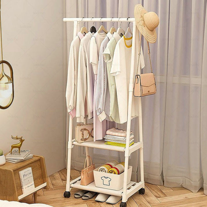 Triangular Simple Clothes Hanger Stand Storage Rack Coat Rack With Wheels Requires self Assembly Daraz .np