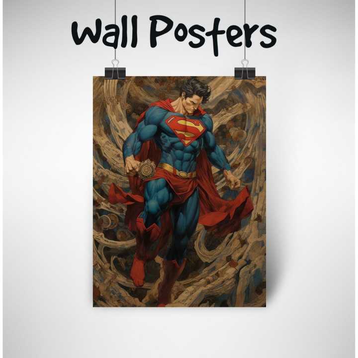 Superman Classic  Wall Poster |Exclusive Release | Wall Posters to Decor your Room | A4 Size | Wall Posters Collection