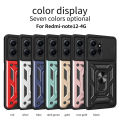 Lenuo For Xiaomi Redmi Note 12 4G Mobile Phone Case Ring Bracket Back Cover Camera Protection. 