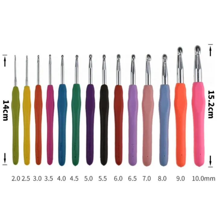 Crochet%20Hook%20Knitting%20Needle%20Set.%201%20Piece.%20Multicolored%20Rubber%20Handle%20Aluminum%20Body.%202%20MM%20TO%2010%20MM%20-%20Image%207