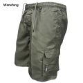 Wenefang Summer Men's Hiking Shorts Thin Workwear Shorts Outdoor Drawstring New Casual Sports Short Pants Beach Pants Hiphop Quarter Trousers. 
