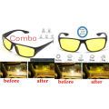 Combo Yellow Night Vision Glass Eyewear For Unisex. 