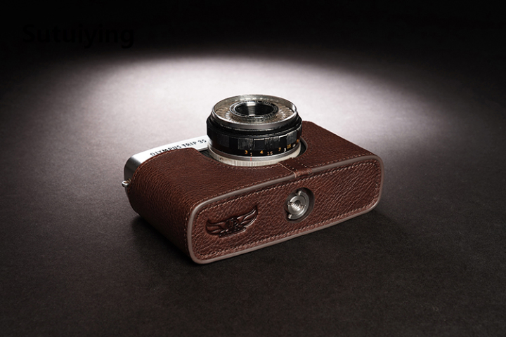 Sutuiying%20Roadfisher%20Genuine%20Real%20Leather%20Camera%20Bag%20Protect%20Case%20Cover%20Hot%20Selling%20Base%20Grip%20Shoulder%20Belt%20Neck%20Strap%20For%20Olympus%20Trip%2035%20Trip35%20-%20Image%205