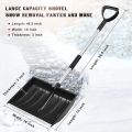 Large Portable Snow Shovel for Driveway Snow Shovel with Aluminum Handle and Wide Blade Scoop Shovel Snow Removal. 