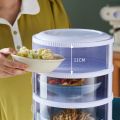 Multifunctional Stackable Insulation Dish Cover Dust Bugs Transparent Food Keeper Anti Cross Flavor Multi Layer Food Cover for Dishes Storage. 