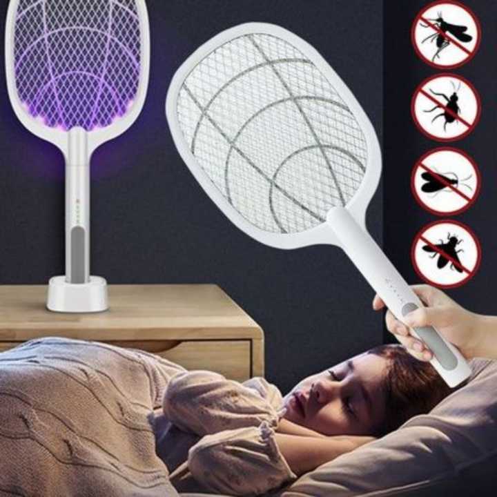 1200Mah Usb Rechargeable Electric Mosquito Swatter Killer Handheld Racket Insect Fly Bug Wasp Fly Swatter Electric Tennis Bat