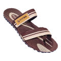 TITEX Brown Color Simple Pattern Printed Design Slides For Men 11-5206. 