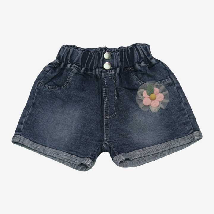 Navyblue Half Jeans Pants For Girls