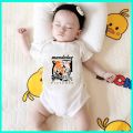 Mandalay Baby Short-Sleeved Romper Summer Newborn Onesie Boys Girls Pure Cotton Butterfly Clothes Plain Jumpsuit Breathable Clothing Butt IQUA. 