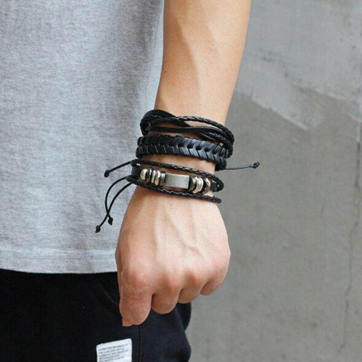 MeiYang%206Pcs/Set%20Black%20Leather%20Bracelet%20Women%20Multilayer%20Braid%20Bracelets%20&%20Bangles%20Punk%20Wrap%20Bracelets%20for%20WoWomen%20Punk%20Casual%20Women%20Jewelry%20-%20Image%208