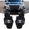 LED DRL Fog Light Fog Lamp Cover Grill Harness Switch for Navara Nueva Facelift Pro-4X 2021 Replacement Accessories. 