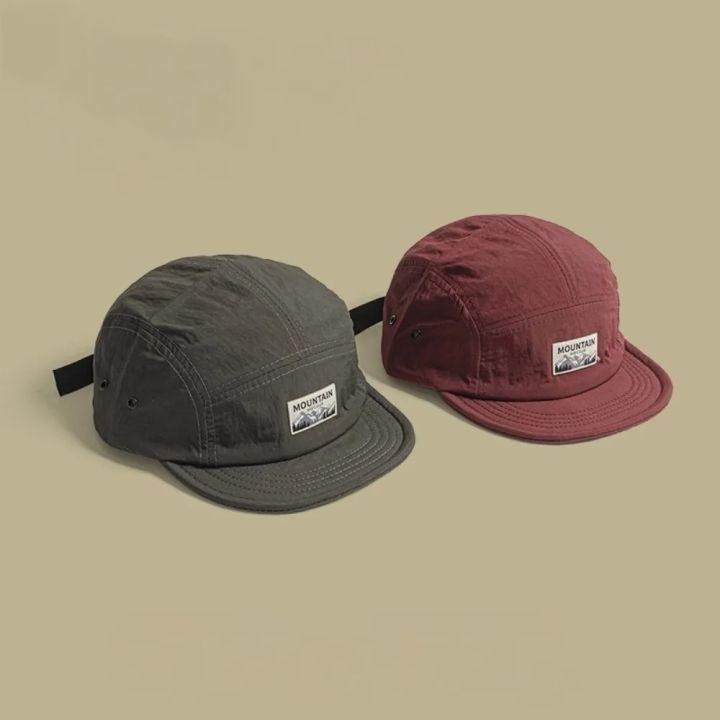Fashion%20Short%20Brim%205%20Panel%20Cap%20Quick%20Dry%20Embroidered%20Baseball%20Cap%20Lightweight%20Adjustable%20Sports%20Running%20Cap%20Women%20Men%20-%20Image%204