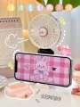 Aromatherapy Handheld Silent Rechargeable Small Student Cute Portable Foldable Neck Hanging Fan. 