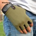Wenefang Anti-Slip Fingerless gloves Men Half Finger Fishing Hunting Cycling Gloves Outdoor Tactical Sport Equipment Camping Gloves. 