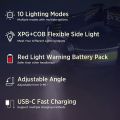 LED Headlight, Super Bright Rechargeable 500 Lux COB Headlight, with 10 USB Headlight Modes, and Waterproof. 