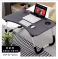 Smart Multi-Purpose Laptop Table Stand/Study Table/Bed Table/Foldable and Portable/Ergonomic & Rounded Edges/Non-Slip Legs/Engineered Wood Black/Color. 