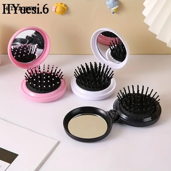 DISICHEN%20Original%20Mini%20Foldable%20Round%20Massage%20Hair%20Comb%20Travel%20Multifunctional%20Compact%20Hair%20Brush%20With%20Mirror%20For%20Women%20Girls%20Styling%20Tools%20-%20Image%202