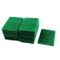Home Kitchen Bowl Dish Wash Clean Scrub Sponge Cleaning Pads (Green) -12 Pieces. 