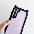 New goods For Samsung S25 Plus Transparent Cute 3D Cat Ear Case For Samsung Galaxy S25 S24 S23 Plus Hard PC Acrylic Clear Shockpoof Cover. 