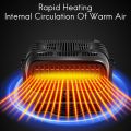 NAMUNY Portable Heating Cooling Fan Auto Car Heater Defroster Demister 200W Heater Windshield 360 Degree Rotation 24V. 