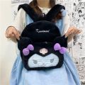 1Pcs Fashionable Kuromi My Melody Cinnamoroll Shoulder Bag Anime Simple Embroidery Handbag Plush Cute Cartoon Backpack for Lady Female Women Girls. 