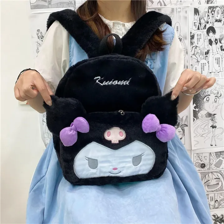 1Pcs%20Fashionable%20Kuromi%20My%20Melody%20Cinnamoroll%20Shoulder%20Bag%20Anime%20Simple%20Embroidery%20Handbag%20Plush%20Cute%20Cartoon%20Backpack%20for%20Lady%20Female%20Women%20Girls%20-%20Image%208