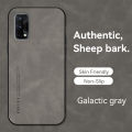 Lenuo For Realme X7 Case Luxury Sheepskin Leather Shockproof Matte Back Cover. 